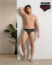 Fusion Brief Pack of 2 El vino & Combat (Maroon & Bottle Green)