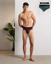 Fusion Brief Pack of 2 El vino & Escapade (Maroon & Teal Green)