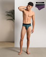 Fusion Brief Pack of 2 Escapade & Mulberry (Teal Green & Purple)