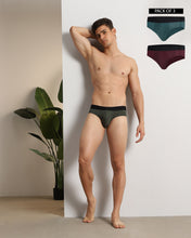 Fusion Brief Pack of 3 Combat, El vino, & Escapade (Bottle Green, Maroon,& Teal Green)