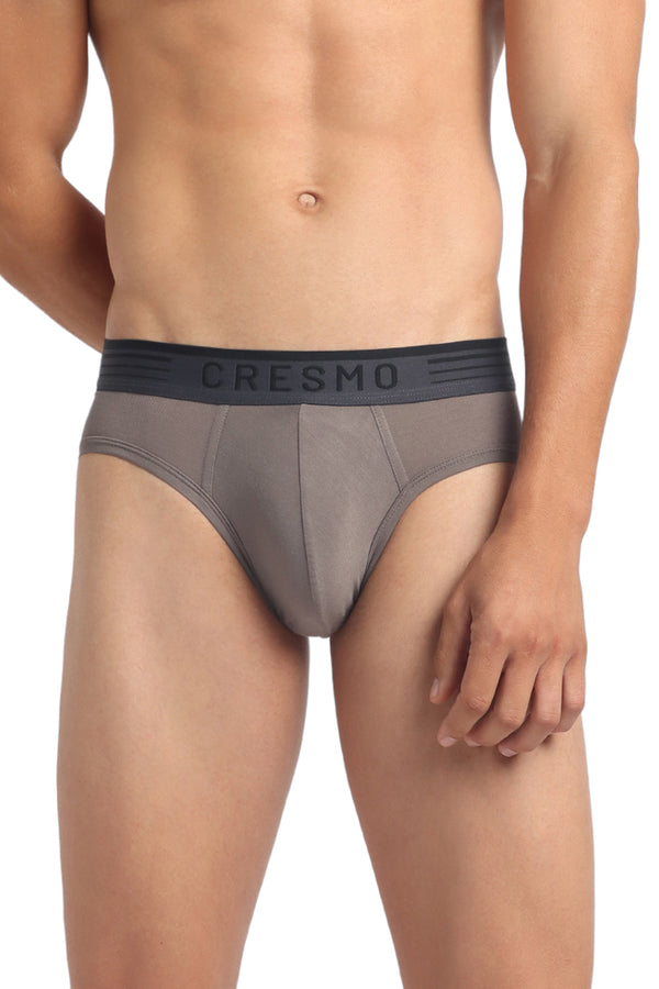 Civic Brief Pack of 3 Daily White-Intense Black-Shinning Armour (White, Black, Ash Grey)