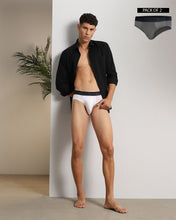 Civic Brief Pack of 2 Daily White-Shinning Armour (White-Ash Grey)