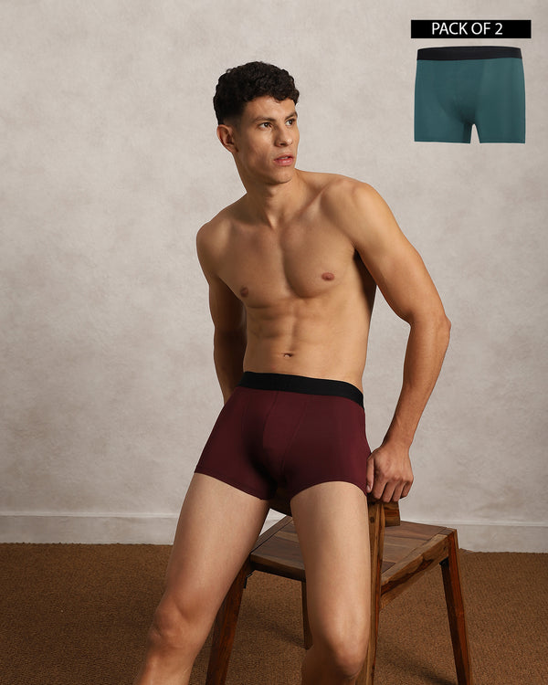 Fusion Trunk Pack of 2 El vino & Escapade (Maroon & Teal Green)