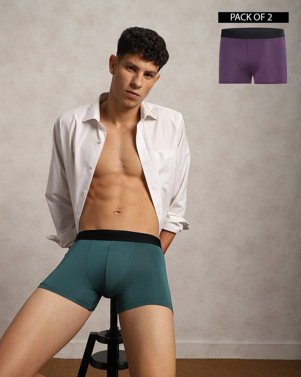 Fusion Trunk Pack of 2 Escapade & Mulberry (Teal Green & Purple)